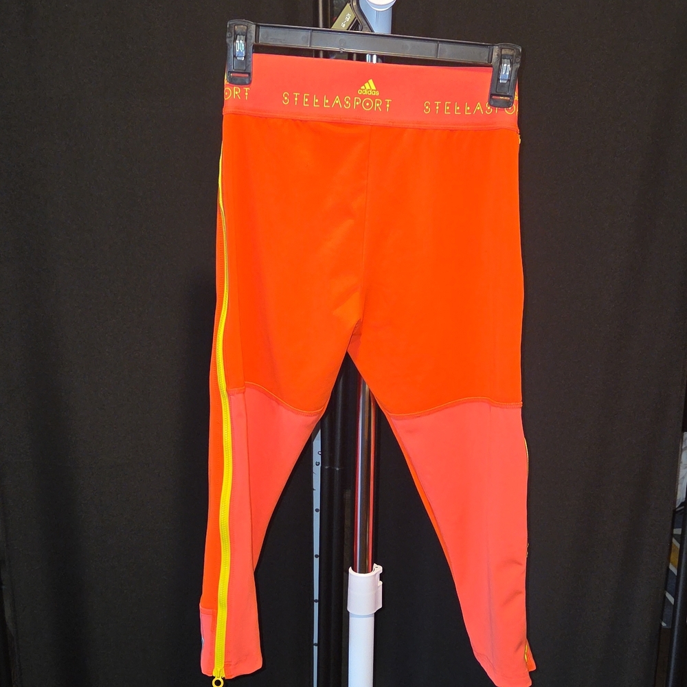 adidas StellaSport Orange & Yellow Girls' Athletic Leggings
